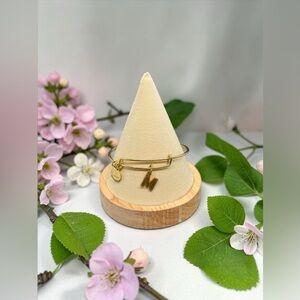 💛ALEX AND ANI💛Inital “M” Charm Bangle in Shiny Gold/NWOT